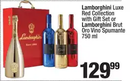 Super King Markets Lamborghini Luxe Red Collection with Gift Set or Lamborghini Brut Oro Vino Spumante 750 ml offer