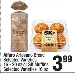 Super King Markets Alfaro Artesano Bread or SK Muffins offer
