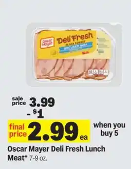 Meijer Oscar Mayer Deli Fresh Lunch Meat offer