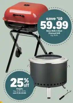 Meijer Meco Walk-A-Bout Charcoal Grill offer