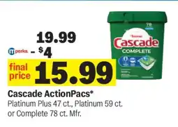 Meijer Cascade Actionpacs offer