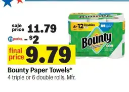 Meijer Bounty Paper Towels offer