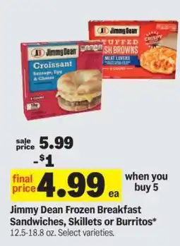 Meijer Jimmy Dean Frozen Breakfast offer
