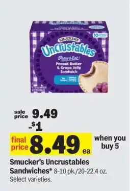 Meijer Smucker's Uncrustables Sandwiches offer