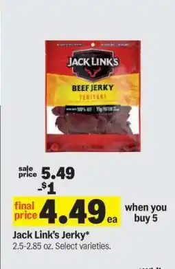 Meijer Jack Link's Jerky offer