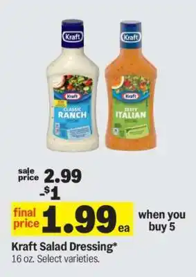 Meijer Kraft Salad Dressing offer