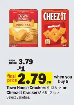 Meijer Town House Crackers or Cheez-It Crackers offer