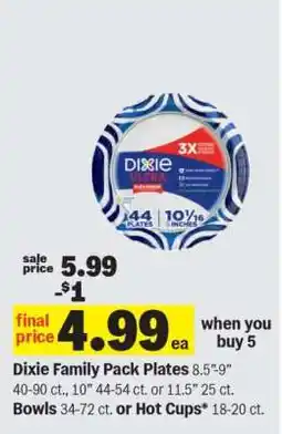 Meijer Dixie Family Pack Plates offer