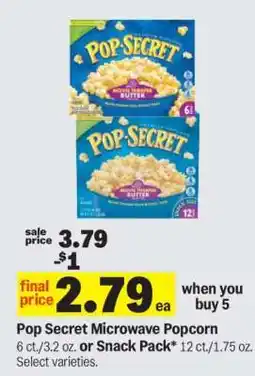 Meijer Pop Secret Microwave Popcorn offer
