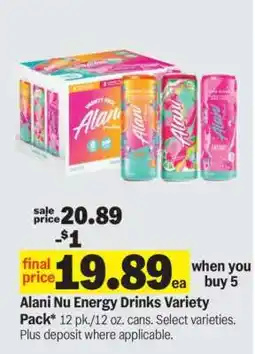 Meijer Alani Nu Energy Drinks Variety Pack offer
