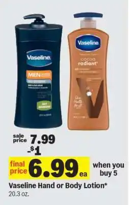 Meijer Vaseline Hand or Body Lotion offer