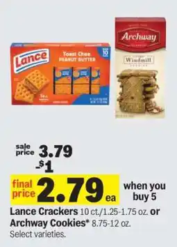 Meijer Lance Crackers or Archway Cookies offer