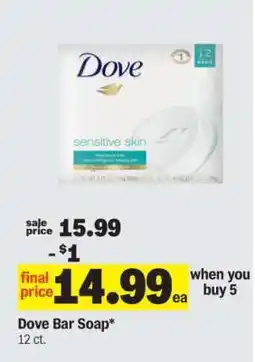Meijer Dove Bar Soap offer