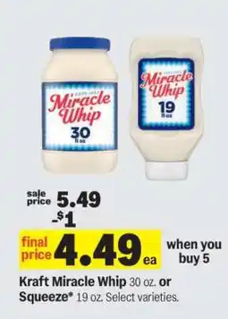 Meijer Kraft Miracle Whip offer