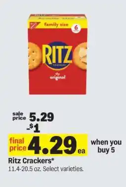 Meijer Ritz Crackers offer
