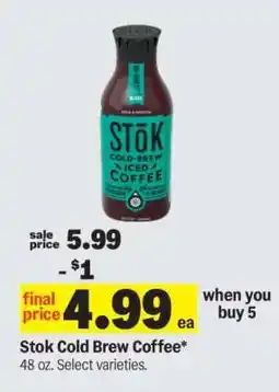 Meijer Stōk Cold Brew Coffee offer