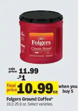 Meijer Folgers Ground Coffee offer