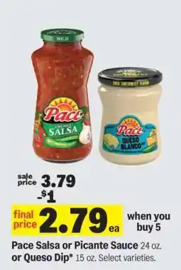 Meijer Pace Salsa or Picante Sauce or Queso Dip offer