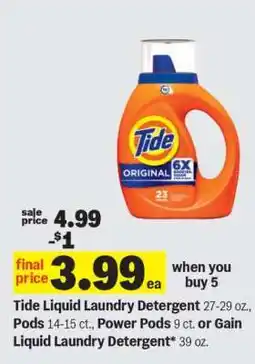 Meijer Tide Liquid Laundry Detergent offer