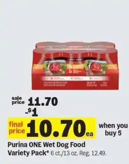 Meijer Purina ONE Wet Dog Food Variety Pack offer