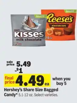 Meijer Hershey's Share Size Bagged Candy offer