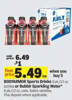 Meijer BODYARMOR Sports Drinks or Bubblr Sparkling Water offer