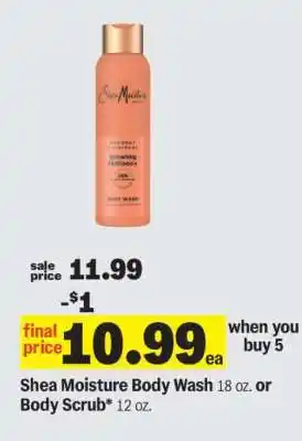 Meijer Shea Moisture Body Wash or Body Scrub offer