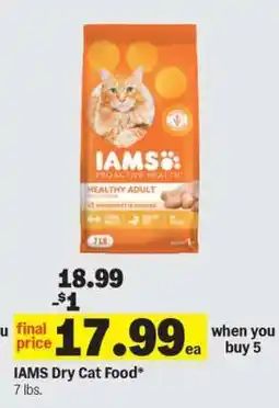 Meijer Iams Dry Cat Food offer