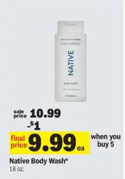 Meijer Native Body Wash offer