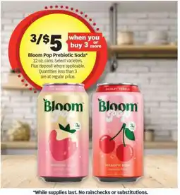 Meijer BLOOM POP PREBIOTIC SODA offer