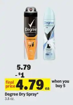 Meijer Degree Dry Spray offer