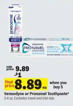 Meijer Sensodyne or Pronamel Toothpaste offer