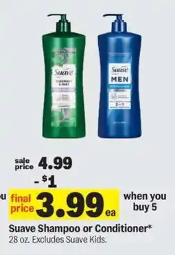 Meijer Suave Shampoo or Conditioner offer