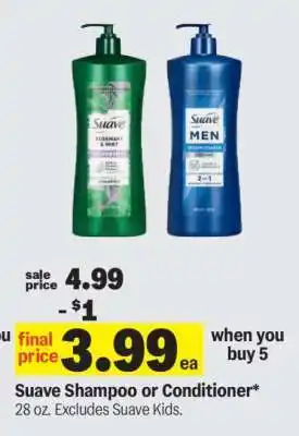 Meijer Suave Shampoo or Conditioner offer