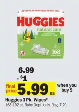 Meijer Huggies 3 Pk. Wipes offer