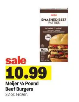 Meijer Meijer ¼ Pound Beef Burgers offer
