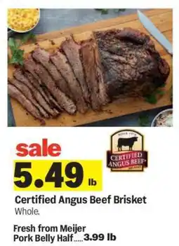 Meijer Certified Angus Beef Brisket offer