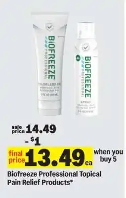 Meijer Biofreeze Professional Topical Pain Relief Products offer