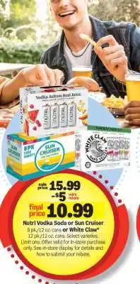 Meijer Nutrl Vodka Soda or Sun Cruiser offer