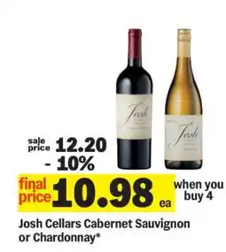 Meijer Josh Cellars Cabernet Sauvignon or Chardonnay offer