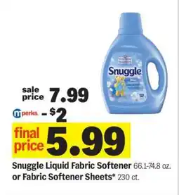 Meijer Snuggle Liquid Fabric Softener offer