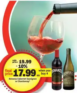 Meijer Bonanza Cabernet Sauvignon or Chardonnay offer