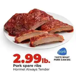 Hy-Vee Pork Spare Ribs offer