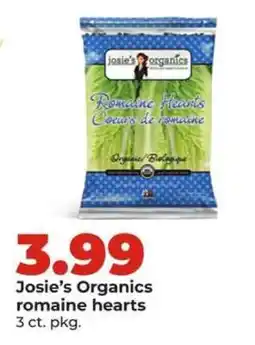 Hy-Vee Josie's Organics Romaine hearts offer