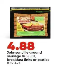 Hy-Vee Johnsonville Ground Sausage offer