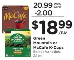 Kroger Green Mountain or McCafé K-Cups offer