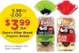 Kroger Dave's Killer Bread Organic Bread offer