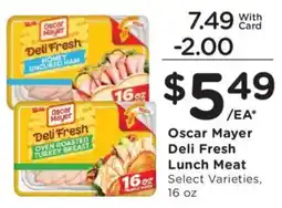 Kroger Oscar Mayer Deli Fresh Lunch Meat offer