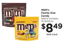 Kroger M&M's Family Size Candy offer
