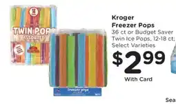 Kroger Kroger freezer pops offer